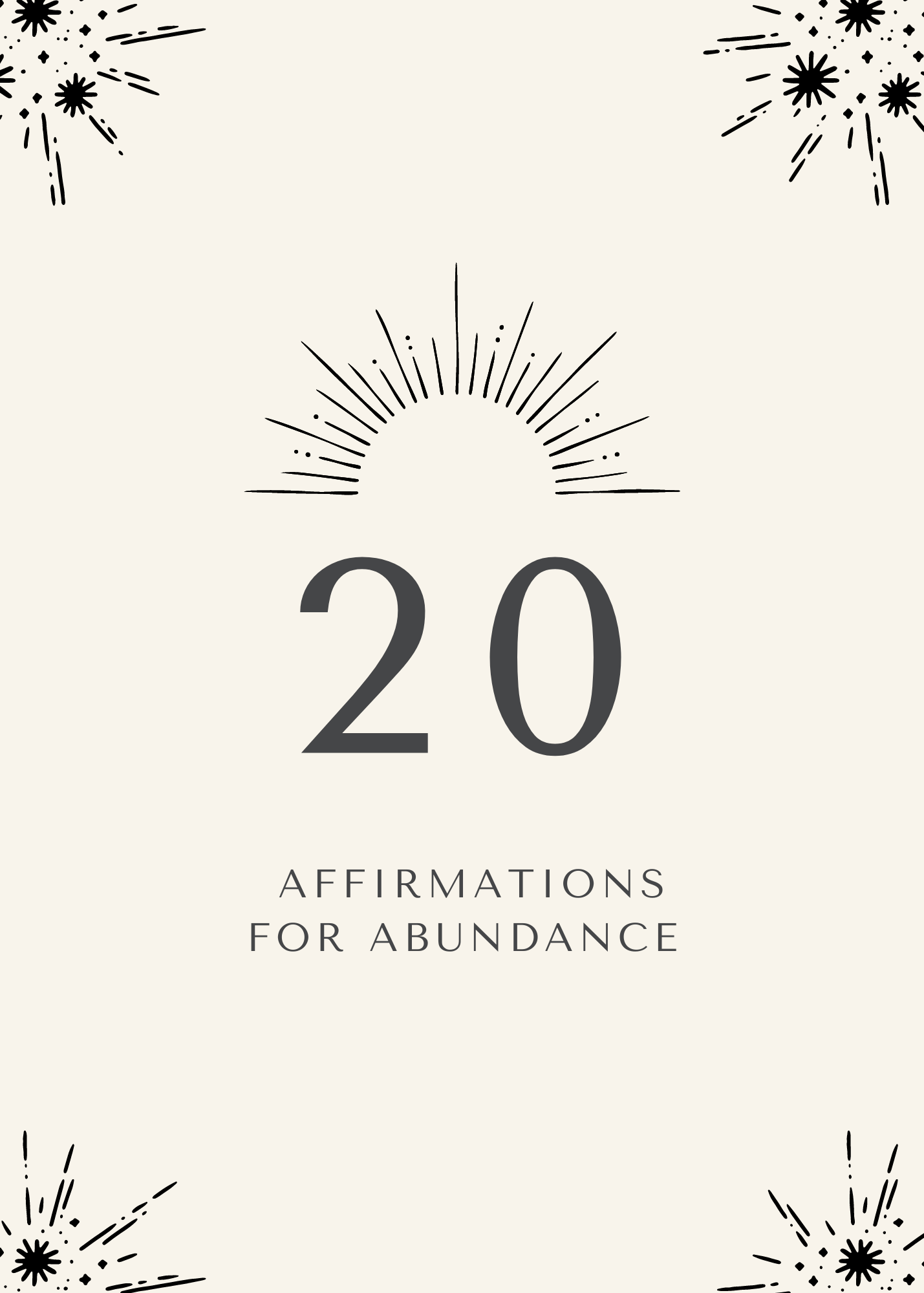 Affirmation Cards for Abundance